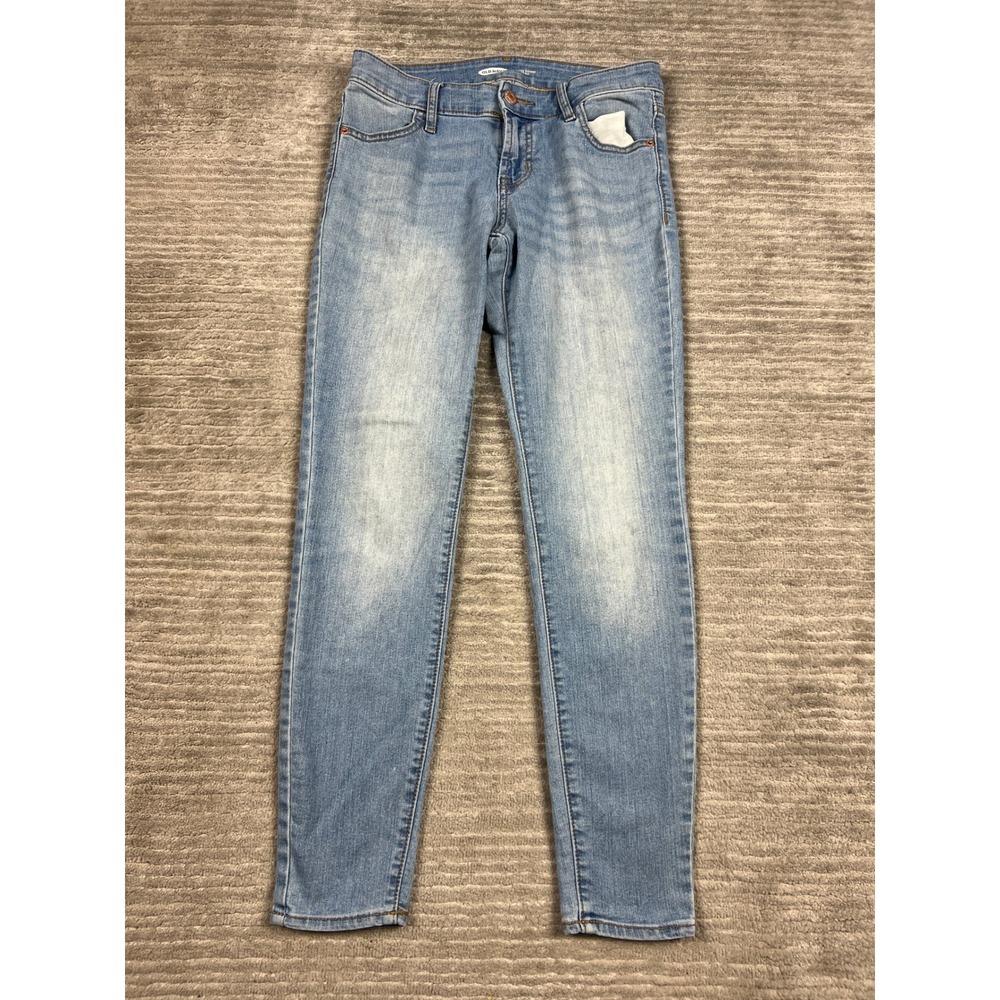 Old Navy Jeans Womens 4 Light Wash Super Skinny‎ Mid-Rise Denim Stretch Faded